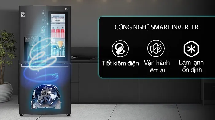 Tích hợp công nghệ Inverter giúp vận hàng êm ái, tiết kiệm điện